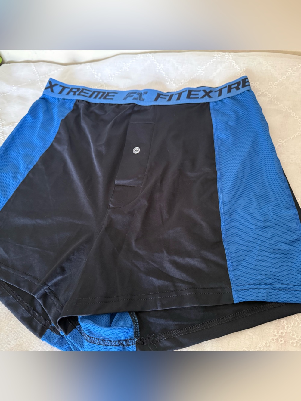 Xtreme FitEXTRA Black & Blue Athletic Shorts